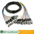 Metal XLR to XLR multi-core audio snake cable